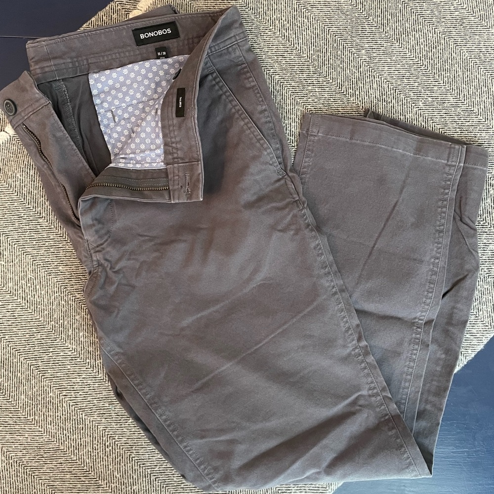 Bonobos stretch washed chinos graphite 35x30 tailored fit